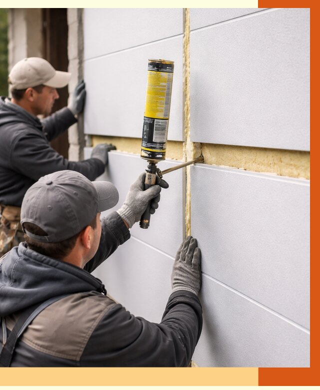 Утепление сэндвич панелей ППУ в Троицке от 4331 руб. за м2 | ТепломастерТрц