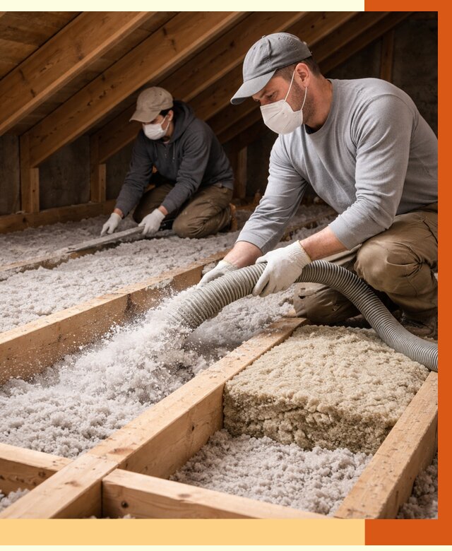 Заполнение полостей чердачного перекрытия в Троицке от 4640 руб. | ТепломастерТрц