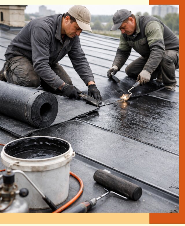 Гидроизоляция фальцевой кровли в Троицке от 7733 руб. под ключ | ТепломастерТрц